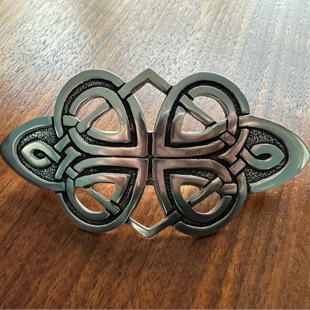 Intricate Celtic Pewter Hair Barrette